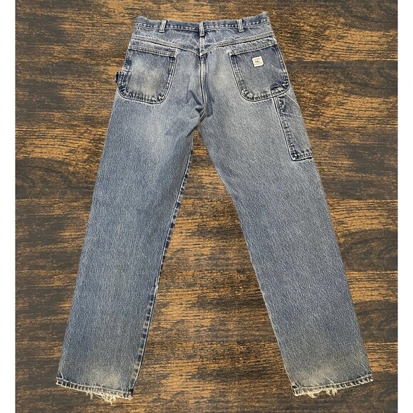 Vintage Pointer Jeans Mens 36x34 Work Heavy Cotton Denim Blue Made in USA - Picture 13 of 16